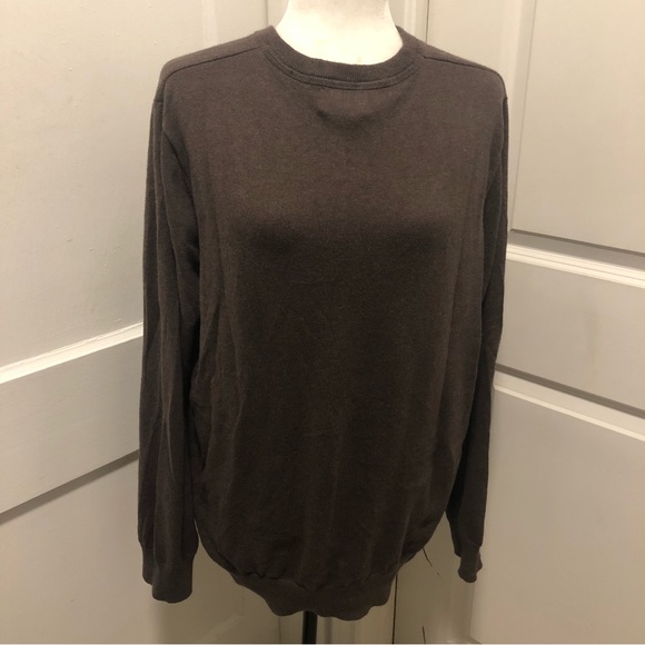 Ll Bean mens cotton cashmere mix v neck sweater size large - Picture 4 of 5